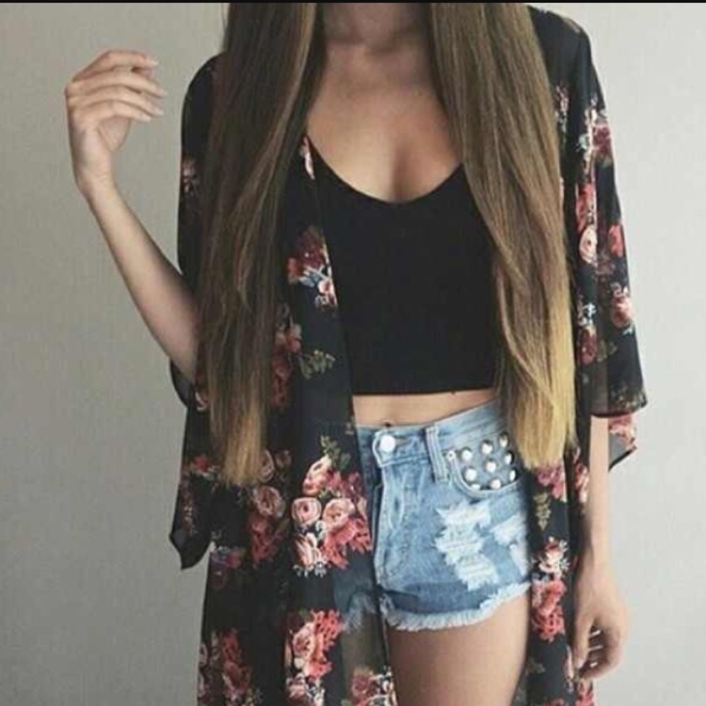 Rock & Republic studded denim shorts