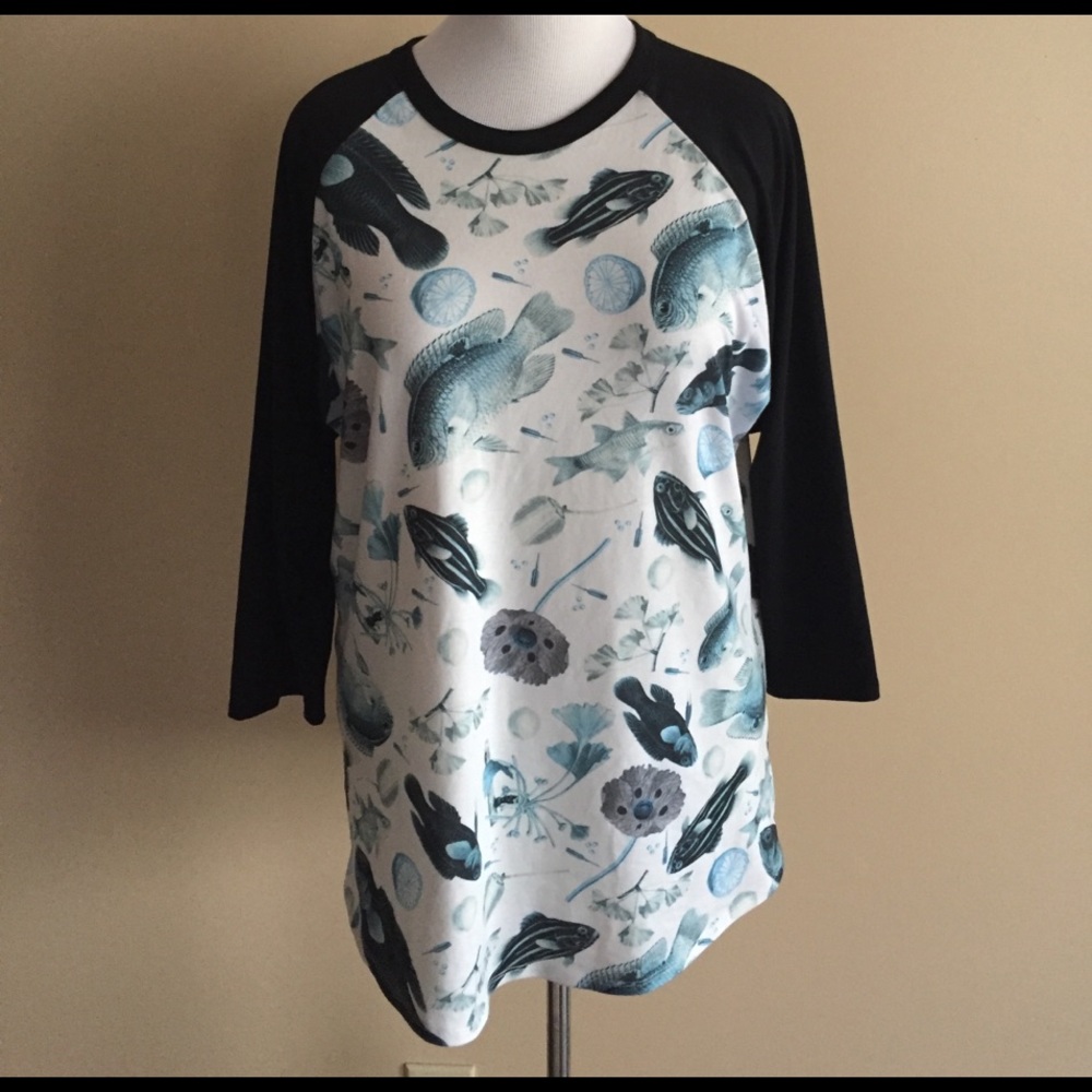 LuLaRoe randy botanical fish print
