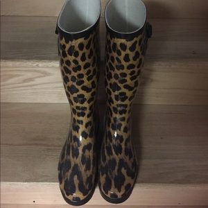 Cheetah rain boots