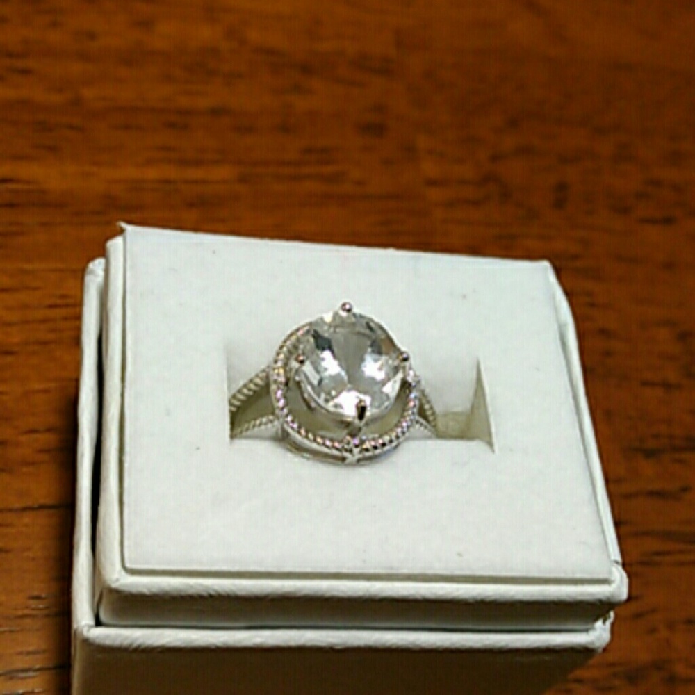 2 Caret Aquamarine Ring .925 Band