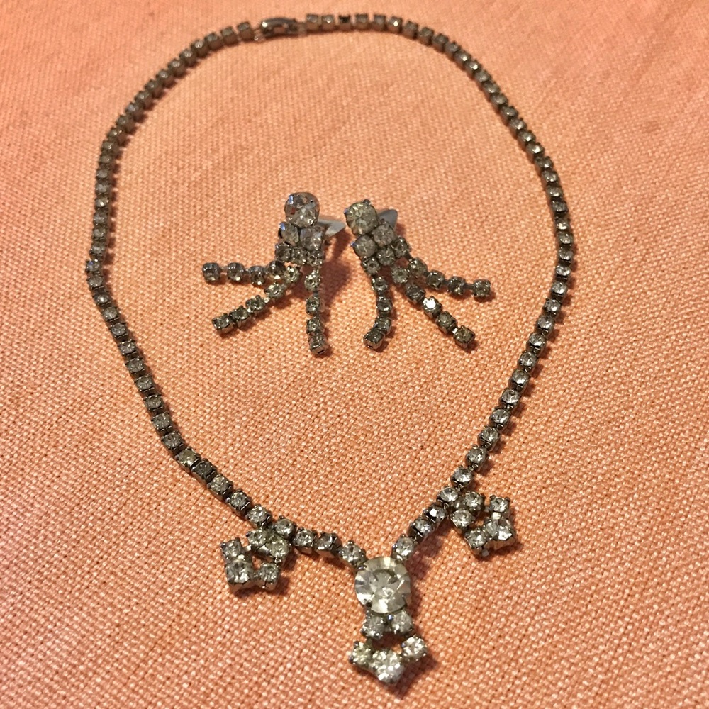 Vintage Choker and Clip-On Earring Set