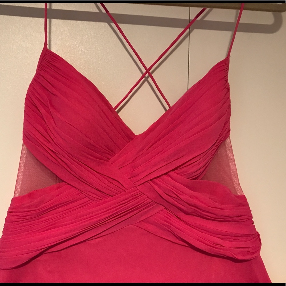 Hot pink silk formal dress - Cache size 2, long