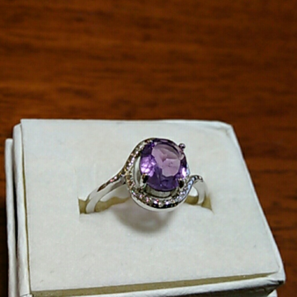 Sterling Silver Amyethest Ring