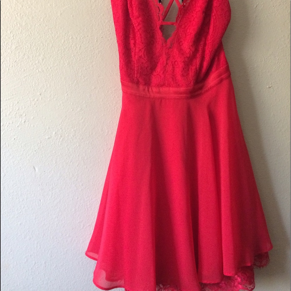 Red Lace top Dress