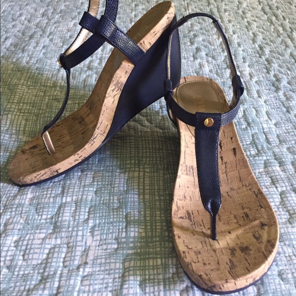 Navy wedges by Chaps