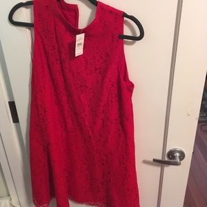 Red lace dress