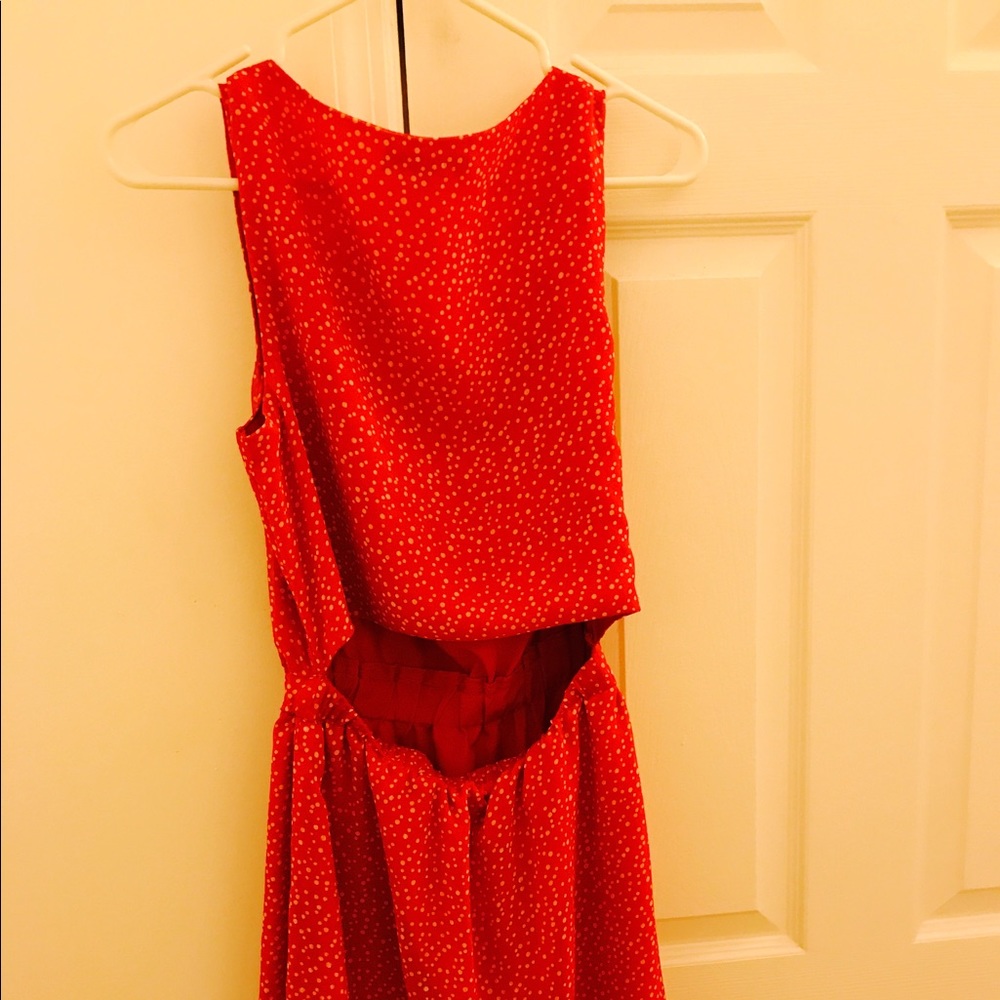 Cut out waist summer mini dress