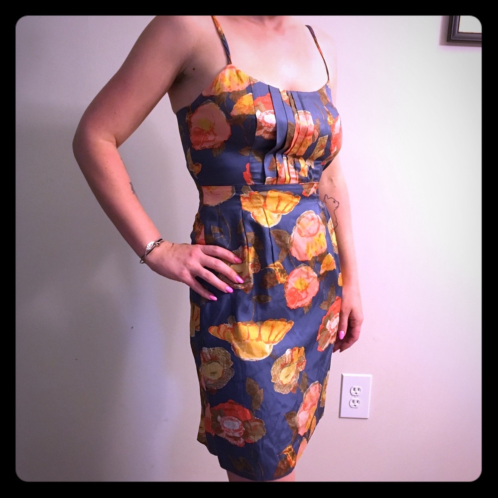 Blue Floral Maeve for Anthropologie Dress