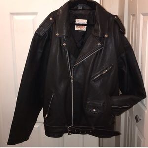 LEATHER MOTORCYCLE 🏍 JACKET SIZE 62 KING