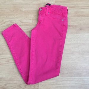 bebe skinnies in bright rose