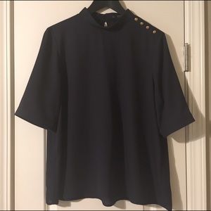 Zara High Neck Blouse