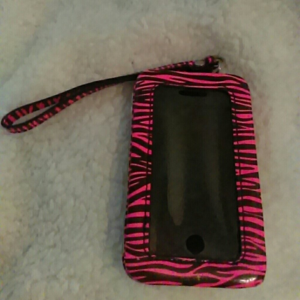 Zebra print iPhone 4 case/wallet