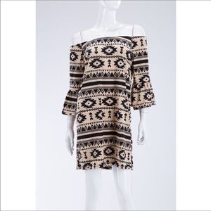 Aztec print dress 95% polyester 5% spandex