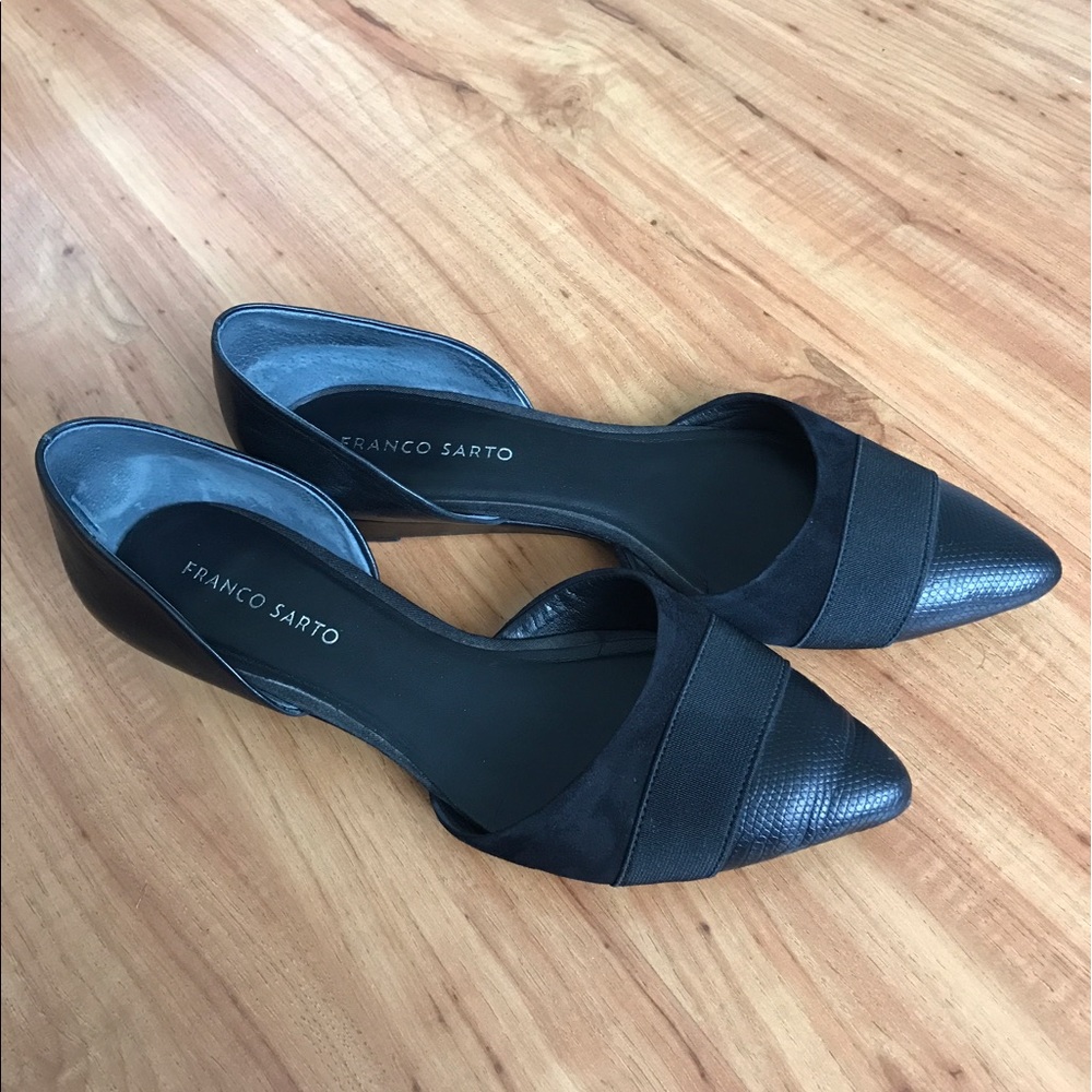 Black Franco Sarto "Harlan" D'Orsay Flats!