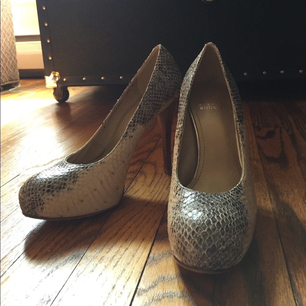 Stuart Weitzman Snakeskin Heels
