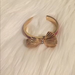 Lilly Pulitzer Purple And Gold Bow Cuff Bracelet