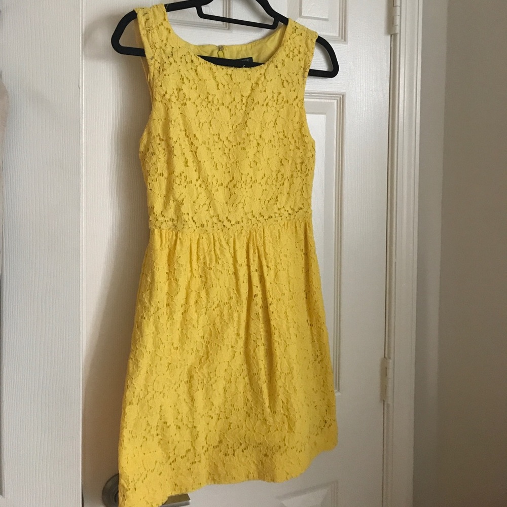 Jcrew factory yellow lace dress
