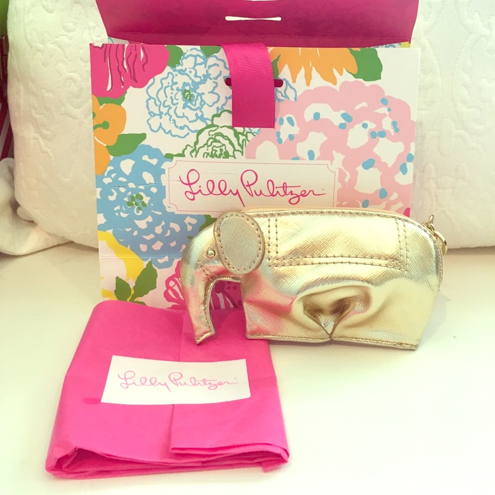 Lilly Pulitzer elephant coin purse