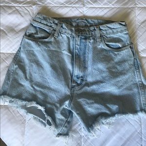 High Waisted Denim Shorts