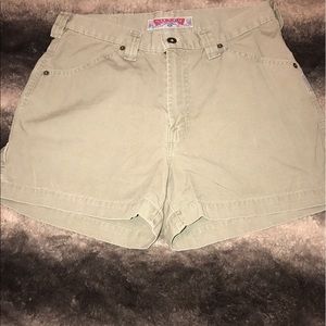 Silver brand khaki cargo jean shorts