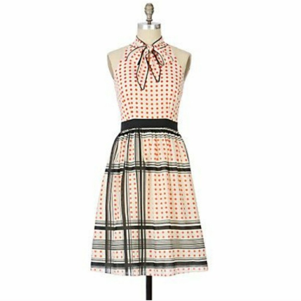 Adorable Maeve Anthro polka dot and striped dress