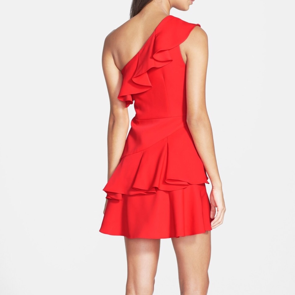 BCBGMaxAzria OneShoulder Ruffle Dress - Picture 2 of 4