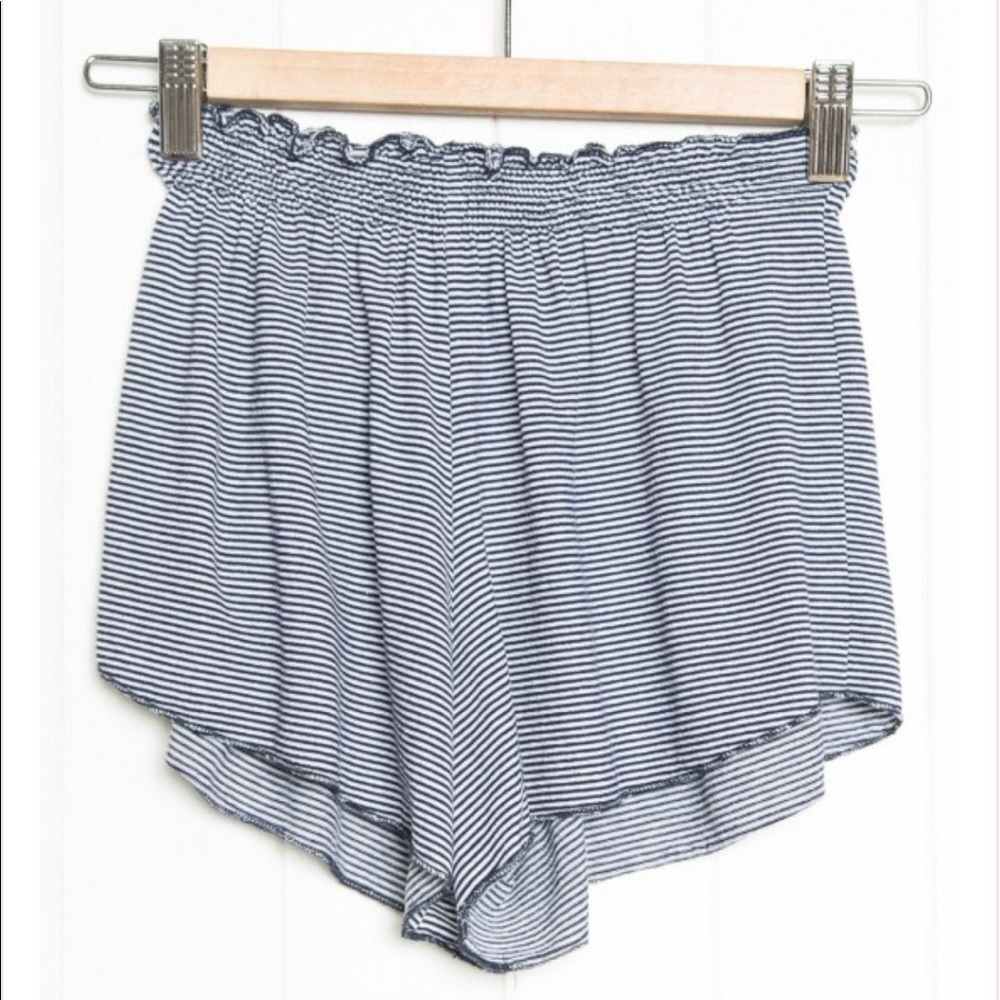 Striped blue and white shorts