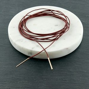 Brick Red Skinny Wrap-around Choker