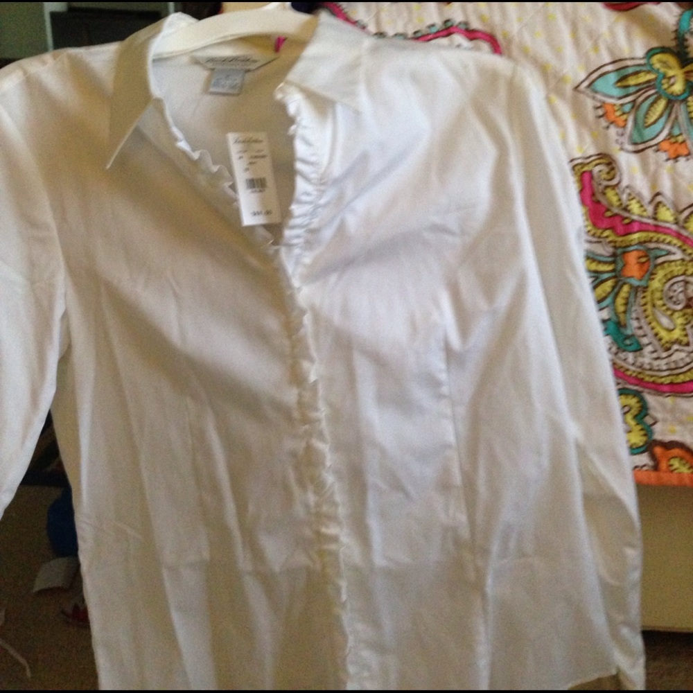 Brooks Brothers Ruffle Oxford