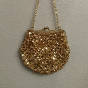 Gold Beaded Purse