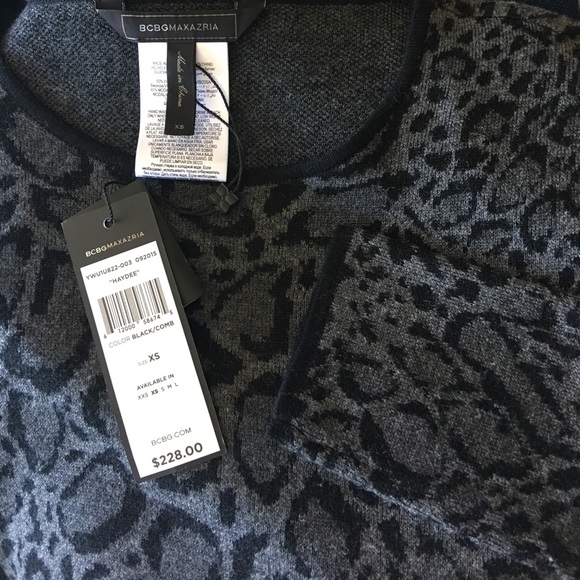BCBGMaxAzria Jacquard Cropped Sweater - Picture 2 of 5