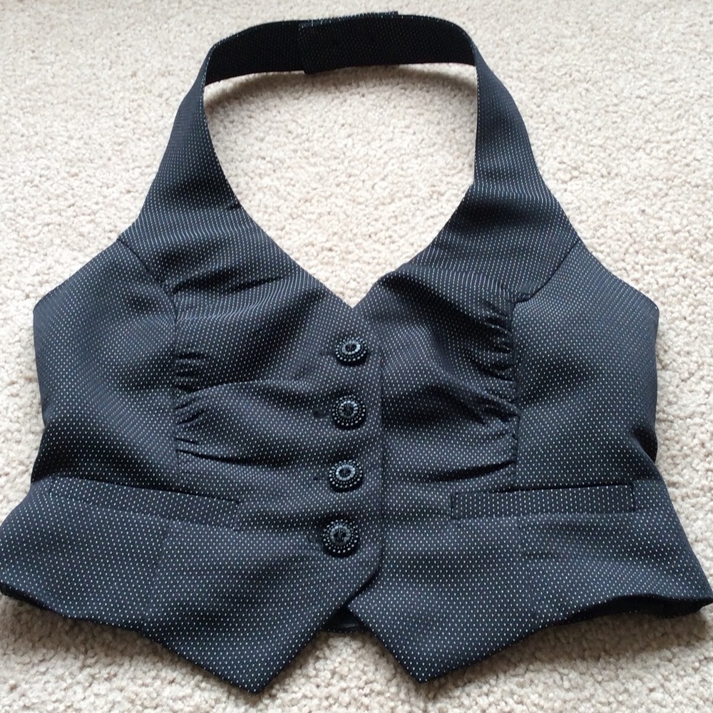 Maurices halter style tuxedo vest