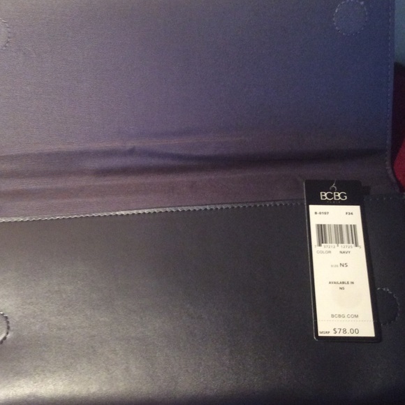 BCBG Navy studded clutch -NWT - Picture 3 of 3