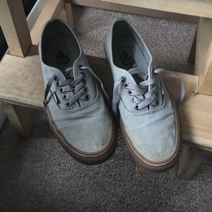 Grey gum sole vans