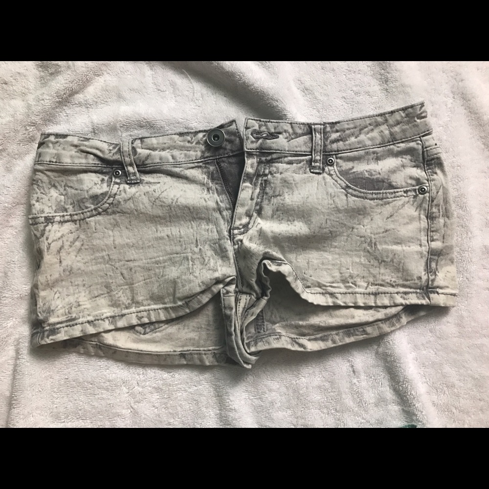 Washed Denim Shorts