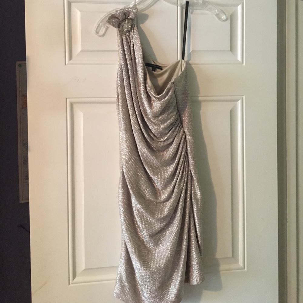 David Meister One-Shoulder Dress