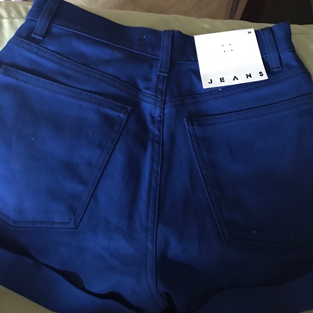 American Apparel denim high waist cuff short