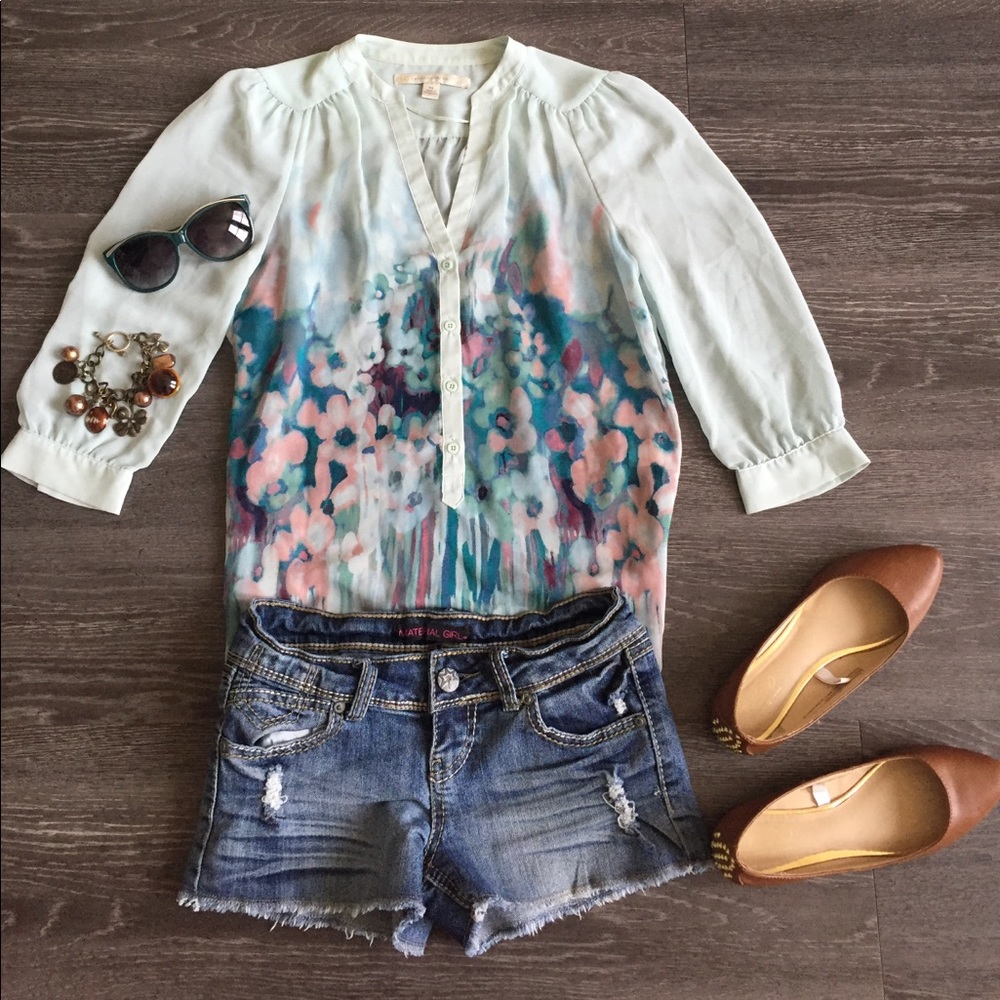 Lauren Conrad floral blouse