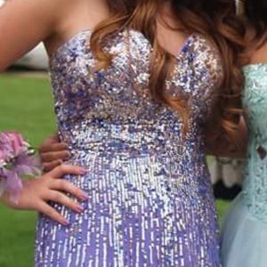 Authentic Sherri hill lilac sparkle dress