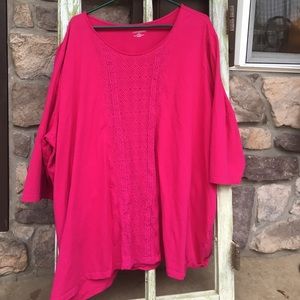 4X Catherines Three Quarter Sleeve Shirt