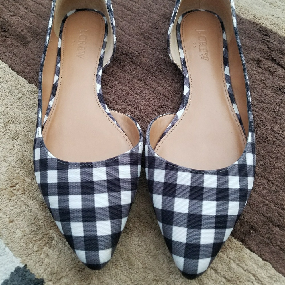 J.Crew gingham flats