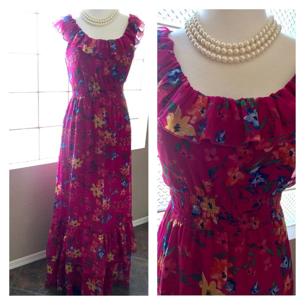 SALE 5x$30‼️XS Old Navy Floral Maxi Dress