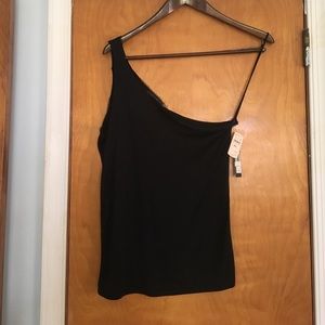 Alice + olive asymmetrical black tank