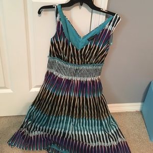 long multi colored sun dress