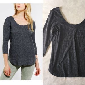 Soft gray scoopneck Urban Outfitters top