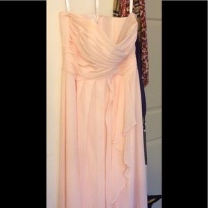 SALE!!🔥Strapless crinkle chiffon dress