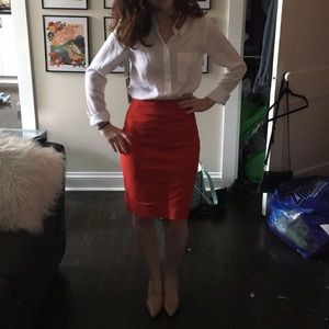 Red Pencil Skirt from The Limited - 0