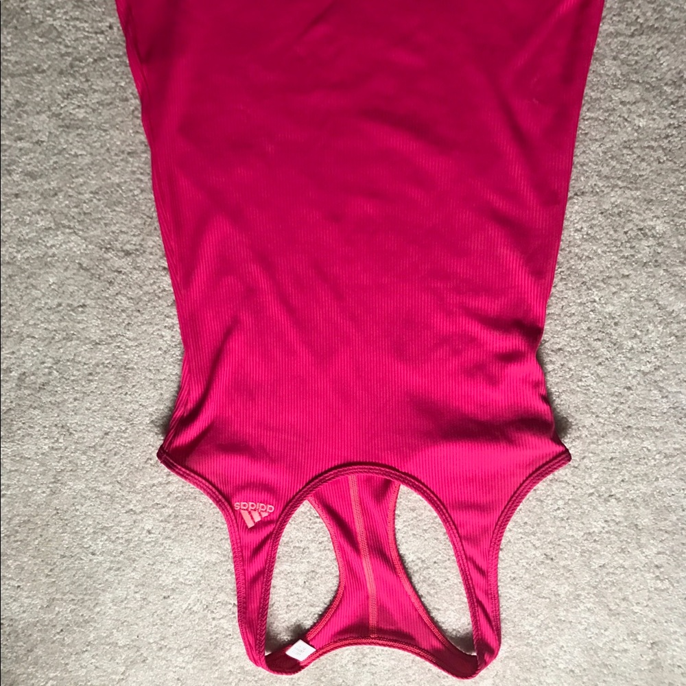 Adidas pink women's workout top