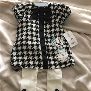 Baby dress with leggings