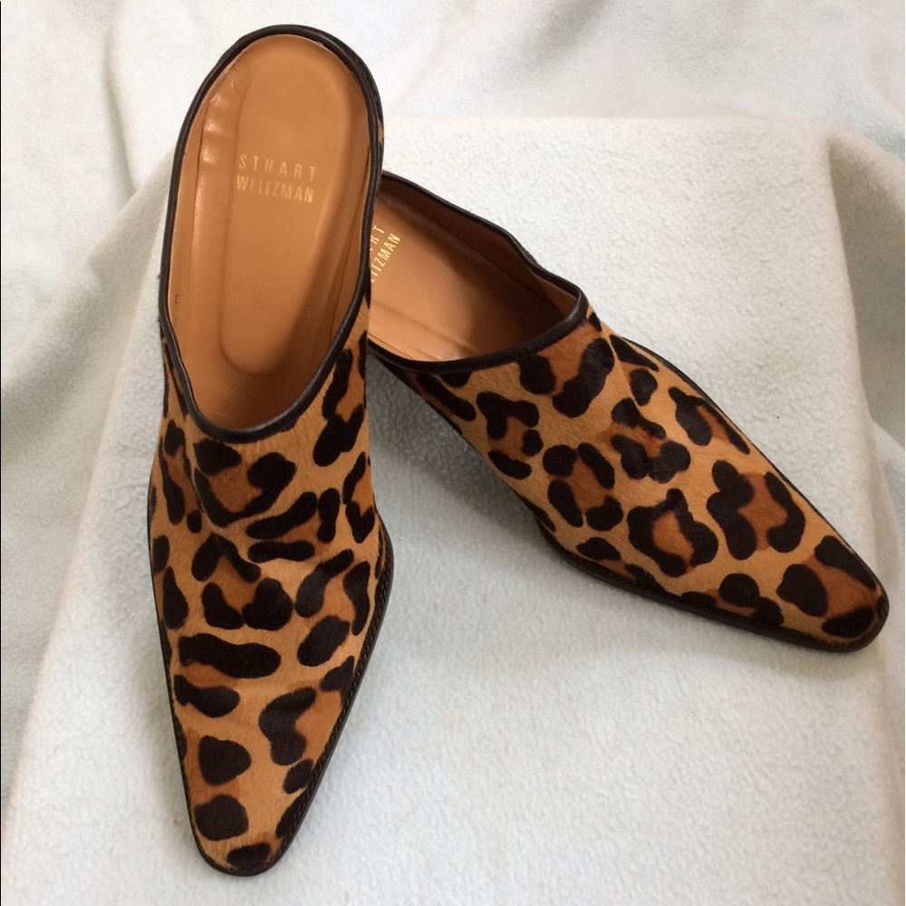 Stuart Weitzman leopard booties